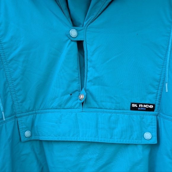 Vintage 90's Sunice Ski Jacket Men's Medium Made in Canada Teal Snowboard Coat - Picture 4 of 6